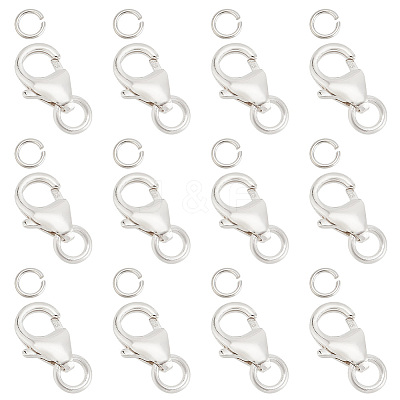 12Pcs 3 Styles 925 Sterling Silver Lobster Claw Clasps STER-GO0001-03-1