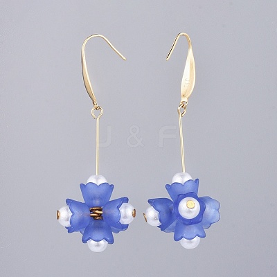 Acrylic Imitation Pearl Beads Dangle Earrings EJEW-JE03370-04-1