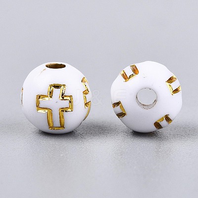 Plating Acrylic Beads PACR-Q113-01-1
