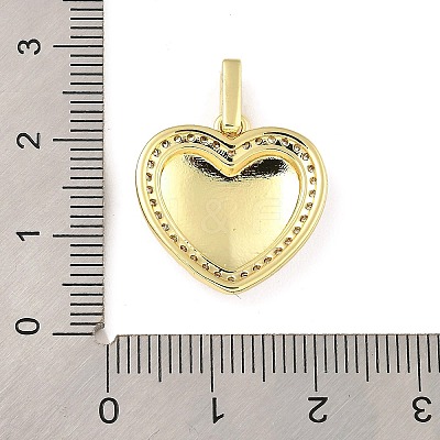 Rack Plating Brass Micro Pave Cubic Zirconia Pendant X-KK-H456-03G-1