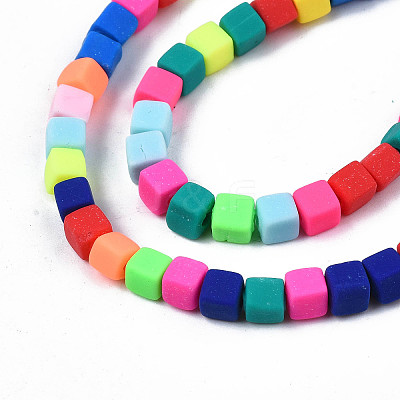 Handmade Polymer Clay Beads Strands X-CLAY-N008-061-10-1