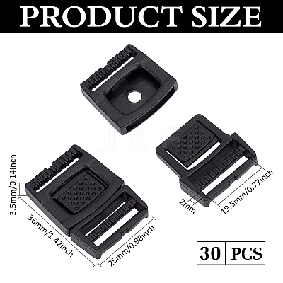 30Pcs Release Plastic Buckles DIY-BC0013-83-1