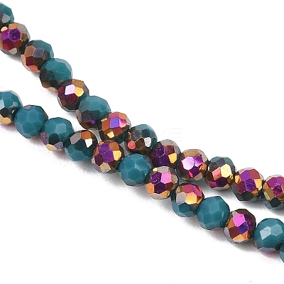 Electroplate Glass Beads Stradns EGLA-H114-02B-14-1