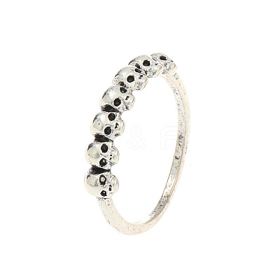 Skull Halloween Alloy Finger Rings for Unisex WH-WG8F39B-01-1
