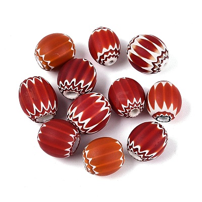 Handmade Millefiori Glass Barrel Beads LS-LA-N002-22A-1
