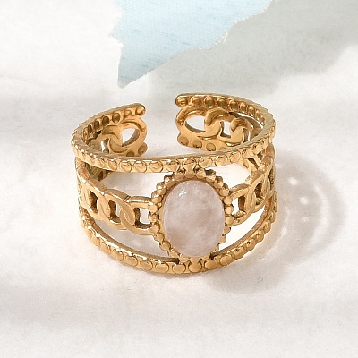 304 Stainless Steel Cuff Open Rings RJEW-F213-03G-09-1