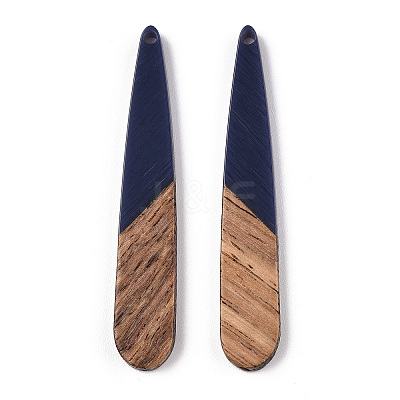 Resin & Walnut Wood Pendants RESI-S358-40P-1
