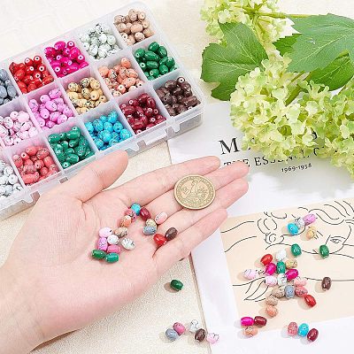 DIY Baking Paint Drawbench Glass Beads Stretch Bracelet Making Kits DIY-FH0001-031-1