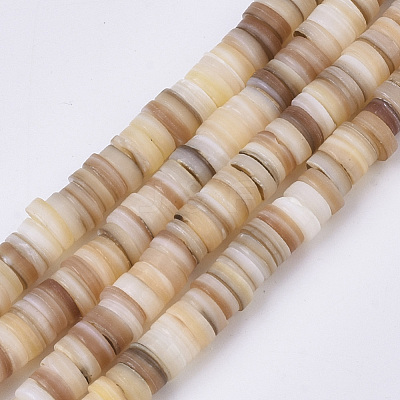 Natural Freshwater Shell Beads Strands X-SHEL-N003-02-1