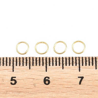 Brass Closed Jump Rings KK-D257-01G-09-1