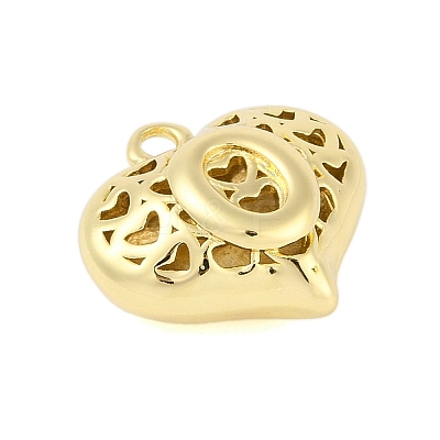 Hollow Brass Pendants for Valentine's Day KK-M289-03O-G-1