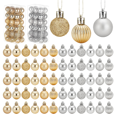 2 Sets 2 Colors Plastic Ball Hanging Pendant Decorations DIY-GA0005-40A-1