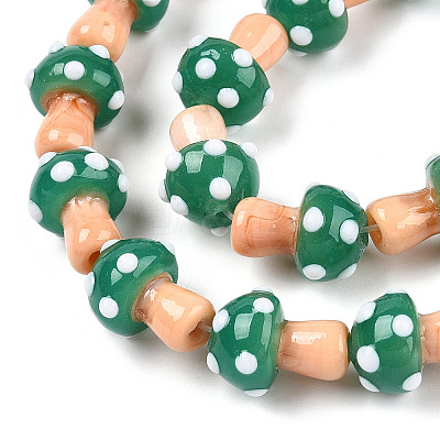 Handmade Lampwork Beads Strands LAMP-N024-09E-1
