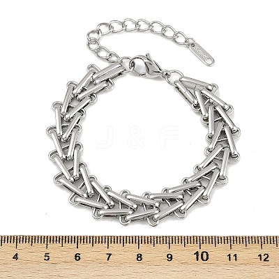 304 Stainless Steel Link Chain Bracelets for Women BJEW-C113-01P-1