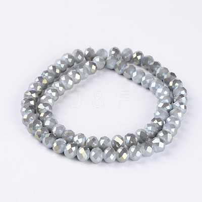 Electroplate Glass Beads Strands EGLA-A034-J4mm-Y02-1