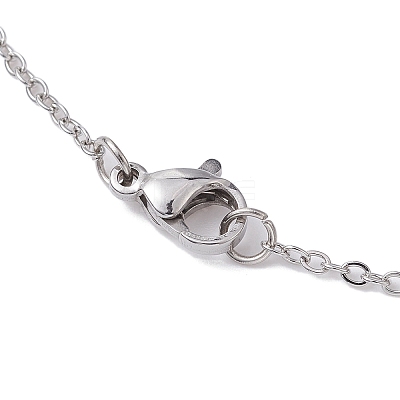 Natural Mixed Gemstone Bullet Pendant Necklace NJEW-JN04421-1