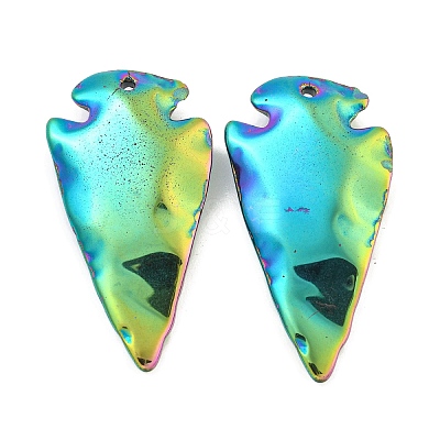Electroplated Synthetic Non-Magnetic Hematite Pendants G-C136-03A-1