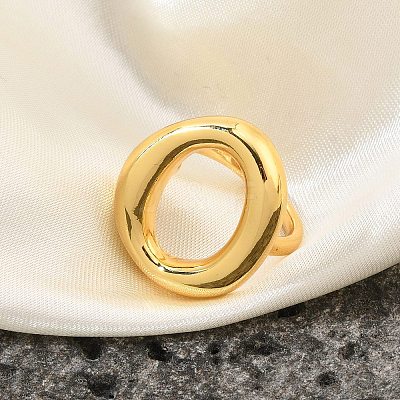 Brass Open Cuff Rings for Women RJEW-F171-01G-02-1