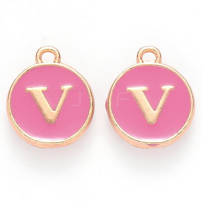 Golden Plated Alloy Enamel Charms X-ENAM-S118-08V-1