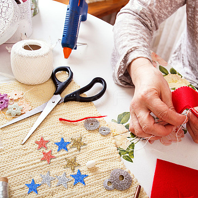 24Pcs 4 Colors Star Hotfix Rhinestone Iron on Patches DIY-FG0003-83-1