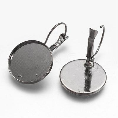 Brass Leverback Earring Settings KK-H024-B-1