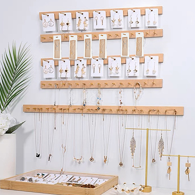 100Pcs Cardboard Jewelry Display Cards for Keychain CDIS-PH0001-59B-1