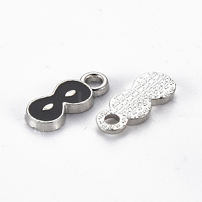Rack Plating Alloy Enamel Pendants ENAM-N053-43-RS-1