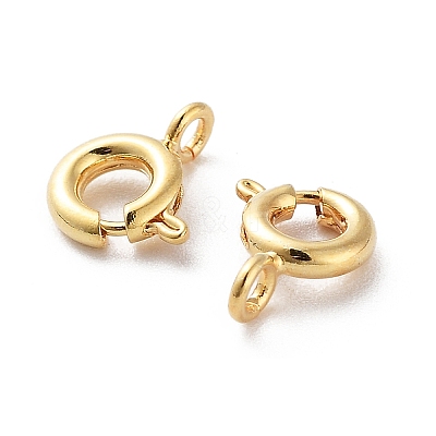 Brass Spring Ring Clasps KK-G479-01B-G-1