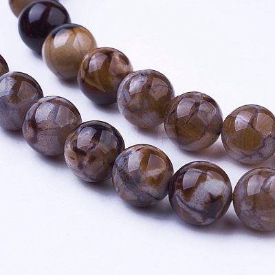 Natural Agate Bead Strands G-P289-02D-8mm-1