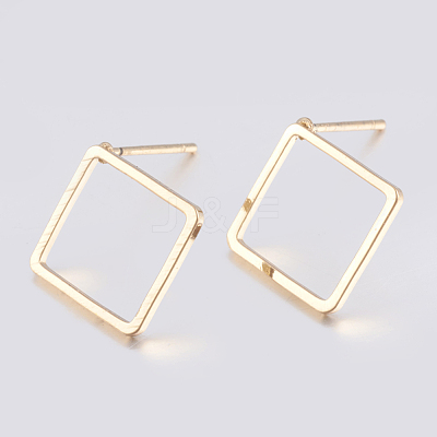 Brass Stud Earring Findings KK-F744-03KCG-1