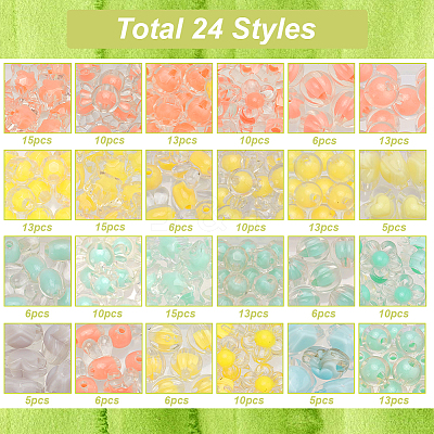234Pcs Transparent Acrylic Beads TACR-PH0001-68-1