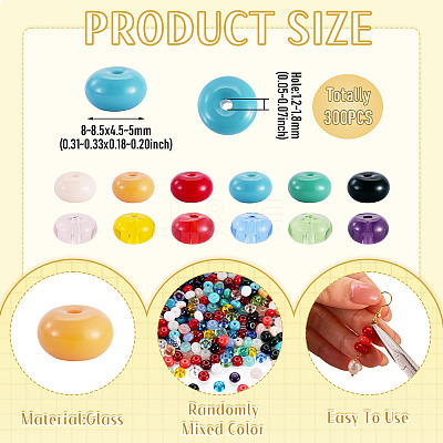 300Pcs Glass Seed Beads SEED-TA0001-69-1