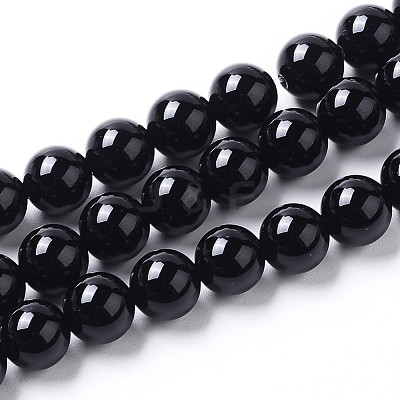 Natural Onyx Beads Strands G-I261-B02-8mm-1