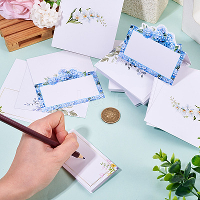 80 Sheets 4 Styles Rectangle Paper Table Place Cards AJEW-TA0003-61-1