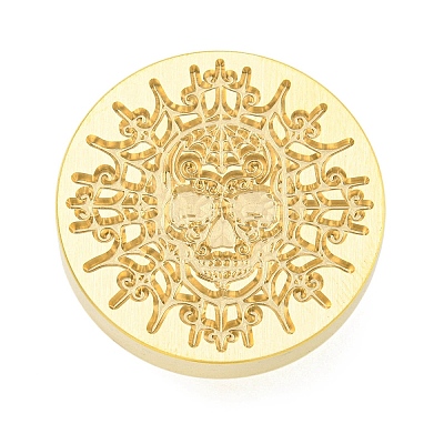 Halloween Series Wax Seal Brass Stamp Heads AJEW-M039-01L-1