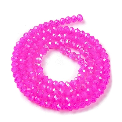 Baking Electroplate Glass Beads Strands DGLA-A039-J2MM-B24-1