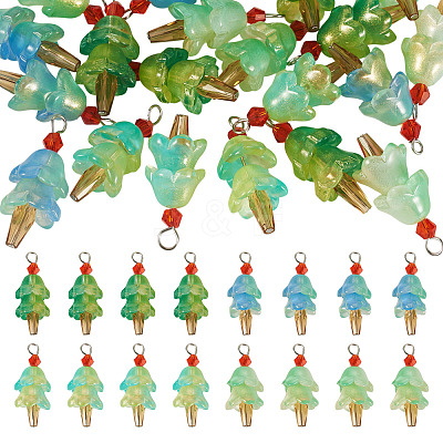 20Pcs 4 Styles Glass Ice Cream Pendants PALLOY-TAC0242-02-1