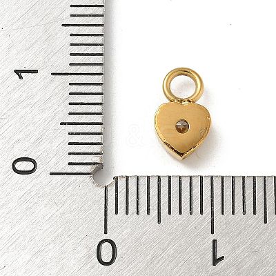 Ion Plating(IP) 304 Stainless Steel with Rhinestone Charms X-STAS-G351-14G-02-1