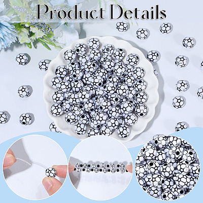 200Pcs Acrylic Beads OACR-PA0001-66B-1