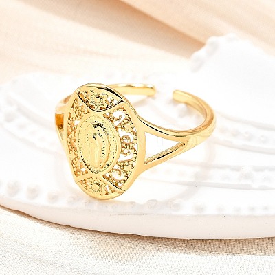 Brass Cuff Rings for Women LS-RJEW-U051-03B-G-1