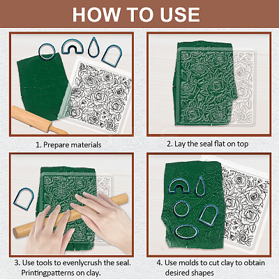 Silicone Clay Texture Mat AJEW-WH0447-009-1