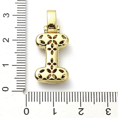 Brass Micro Pave Clear Cubic Zirconia Pendants X-KK-M279-01G-I-1