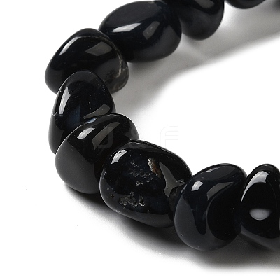Natural Black Agate Beads Strands G-H295-B01-15-1