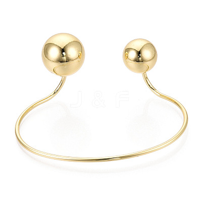 Brass Cuff Bracelets for Women BJEW-N035-08G-1
