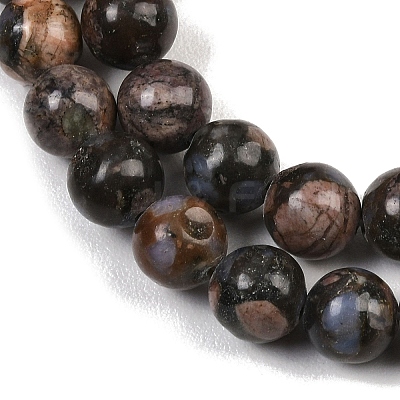 Natural Glaucophane Beads Strands X-G-R485-12-8mm-1