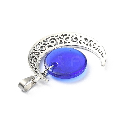 Alloy Moon Pendants X1-PALLOY-JF02110-1