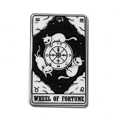 Tarot Theme Printed Acrylic Pendants MACR-G061-04Q-1