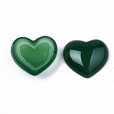 Natural Green Agate Cabochons G-N326-83-1