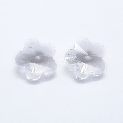 Transparent Glass Pendants GLAA-P037-03-13-1
