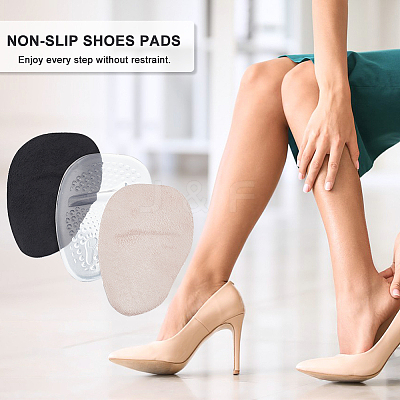 AHADEMAKER 6 Pairs 3 Colors Silicone Forefoot Insole Pads FIND-GA0002-59-1